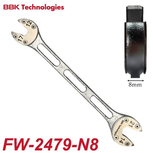 BBK フィックスレンチ （ルームエアコン用） FW-2479-N8　加え部8mm 4サイズ（12,14,17,21mm） 全長250mm