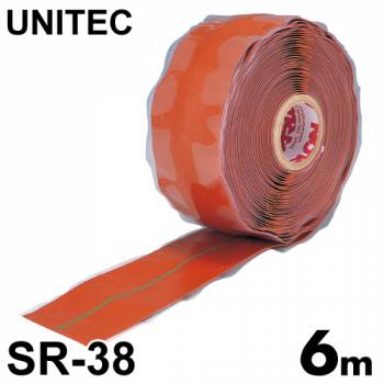 アーロンテープ　融着補修テープ　SR-38　幅38mm×長さ6m　配管補修材 ユニテック 濡れた状態で補修可 強力 漏水 隙間 ねじ部