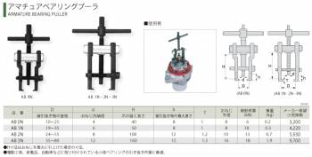 スーパーツール　アマチュアベアリングプーラ　AB3N　破断荷重(kN)：18