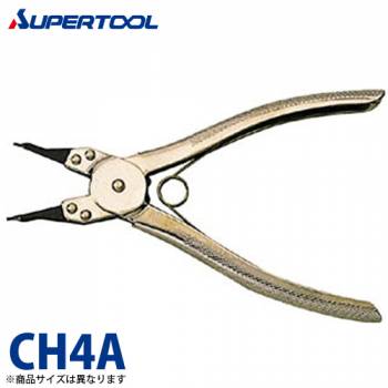 スーパーツール　穴用スナップリングプライヤ(爪固定型)　CH4A　爪先端径：2.5　使用範囲(止め輪の呼び径)：40～100