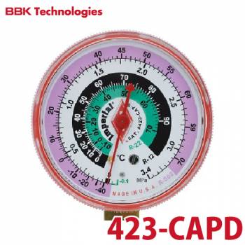 BBK ゲージ R-22高圧側ゲージ(赤) 423-CAPDΦ68