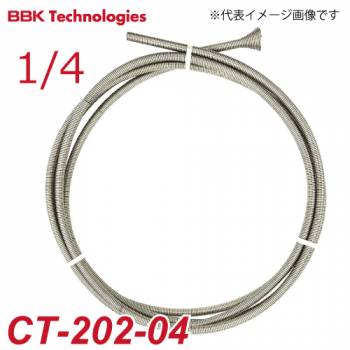 BBK 中通しスプリングベンダー CT-202-04-2500mm 1/4 SUS製 被覆銅管用 250cm