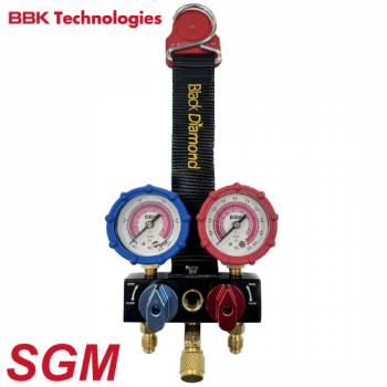 BBK 超ミニマニホールド SGM R410A R32 サイトグラス付 ボールバルブ式 本体のみ ゲージブーツ標準装備 EV-32M後継品