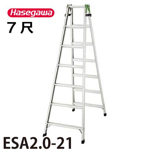 長谷川工業 (配送先法人限定) はしご兼用脚立 ESA2.0-21 天板高さ：1.99m 最大使用質量：100kg ハセガワ