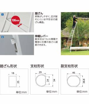 長谷川工業 (配送先法人限定) 園芸 三脚 6尺 GSC-180a 天板高さ：1.81m ハセガワ