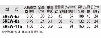 長谷川工業 上枠付踏台 SREW-8a 天板高さ:0.79m 最大使用質量:100kg