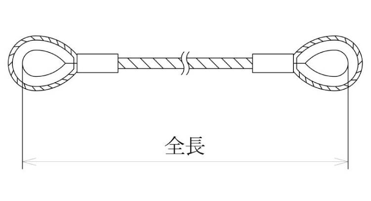 東京製綱 ワイヤーロープ ハイクロスワイヤ 片シンブル片アイテーパー