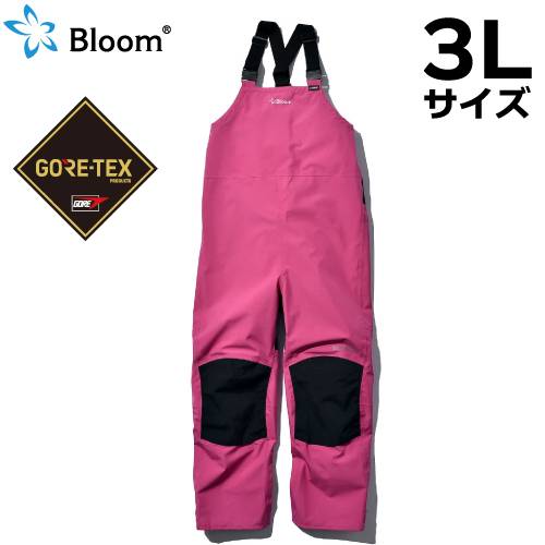 Bloom ブルーム サロペット (ゴアテックス使用) 3Lサイズ マゼンタ ボトムス 前かけ レインウェア 作業着 合羽 防水・防風 田中産業 61585