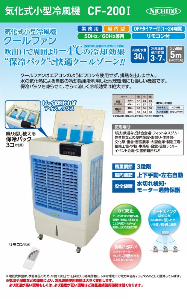 機械と工具のテイクトップ / 日動工業 気化式小型冷風機 クールファン