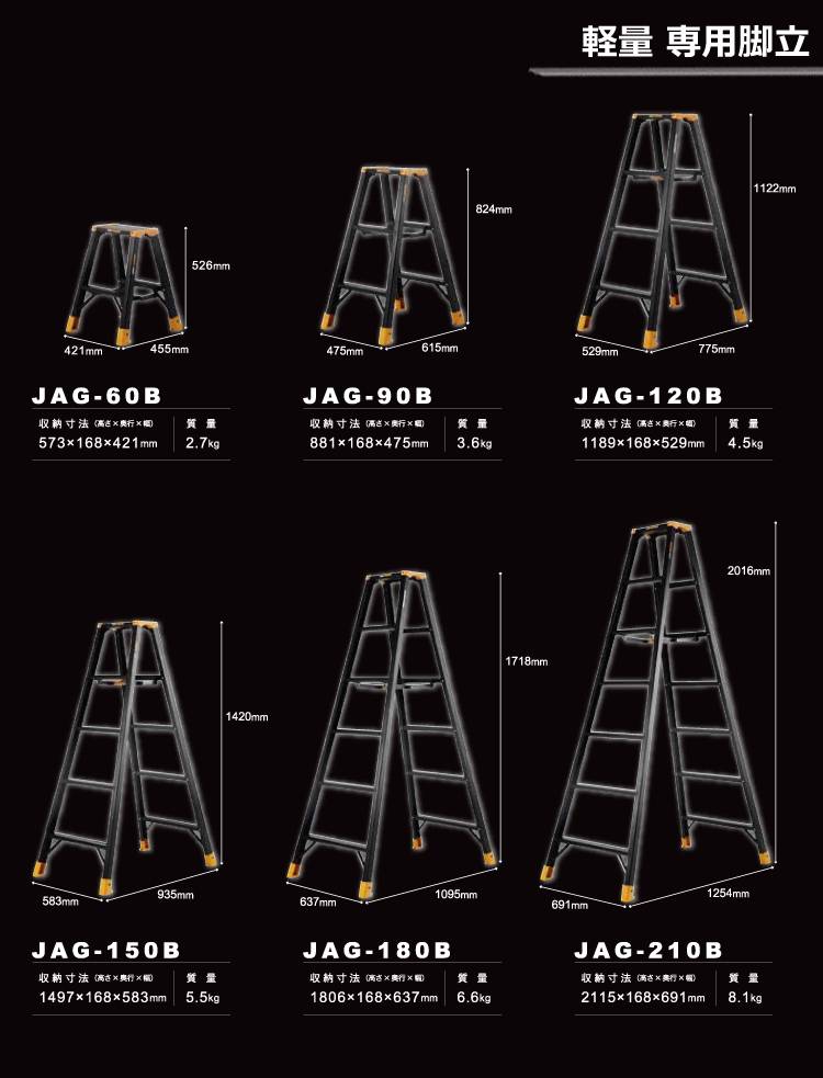 機械と工具のテイクトップ / アルインコ(法人様限定) 軽量専用脚立 JAG