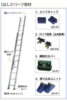 アルインコ (配送先法人限定) エンドキャップ ANE-P1 セット内容：2個1セット 適用機種：ANE-FX はしご パーツ 部材