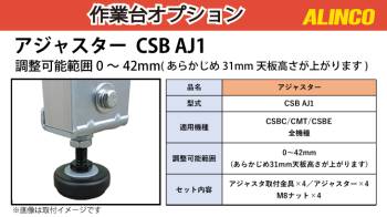 アルインコ (配送先法人限定) 作業台用アジャスター CSBAJ1 4個セット 調整可能範囲:0～42mm 適用機種:CSBC-S/CMT-S/CSBE-S