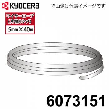 京セラ (リョービ) ウインチ 定置型 ワイヤーロープ サイズ：5mm×40m 6073151 片端カシメ 定置型ウインチ