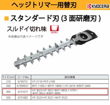 京セラ (リョービ/RYOBI) スタンダード刃 300mm ヘッジトリマ用アクセサリー 6731077