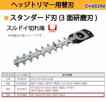 京セラ (リョービ/RYOBI) スタンダード刃 350mm ヘッジトリマ用アクセサリー 6731087