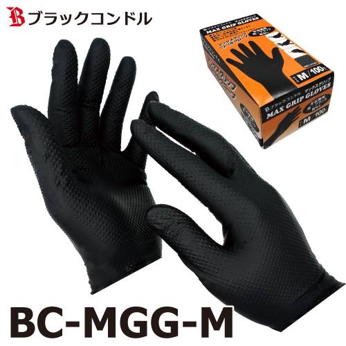 機械と工具のテイクトップ / ニトリルゴム手袋 ブラック BC-MGG M