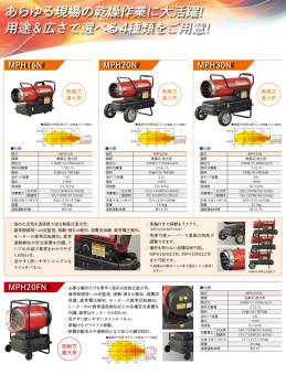 ワキタ (配送先法人限定) パワーヒーター 熱風式直火形 MPH30N 38L 30kW 25800kcal/h 質量：22.5kg MEIHO メイホー