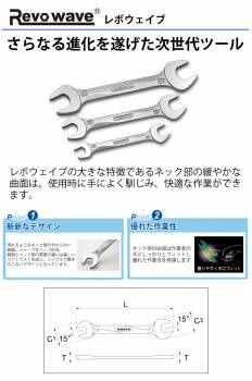 旭金属工業 両口スパナセット 7本組 レボウェイブ JIS SL-5.5×7～17×19mm SLAS7 作業工具 Revowave