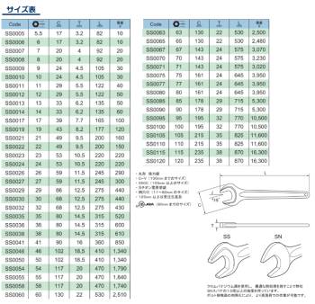 旭金属工業 丸形片口スパナ 強力タイプ JISH 58mm SS0058