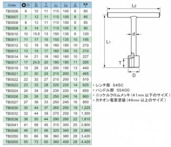 旭金属工業 T形レンチ 41mm TB0041