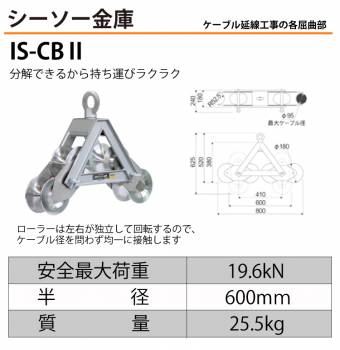 育良精機 (配送先法人様限定) シーソー金車 IS-CB2 安全最大荷重19.6kN