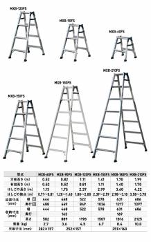 アルインコ はしご兼用脚立 MXB-120FS 天板高さ：1.11m 最大使用質量：130kg