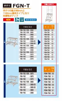 ピカ/Pica 作業台用手すり (Danchiシリーズ) 天場三方手すり FGN-TSX 適用型式：FGN/FGC/FGR 質量：9.6kg ダンチ