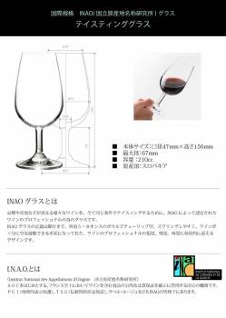INAOグラス テイスティングワイン 6脚セット 国際規格 ワイングラス
