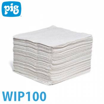 ピグ バリューワイパー 18パック/900枚入 WIP100 油・液体用吸収材 両面タイプ リサイクル紙使用