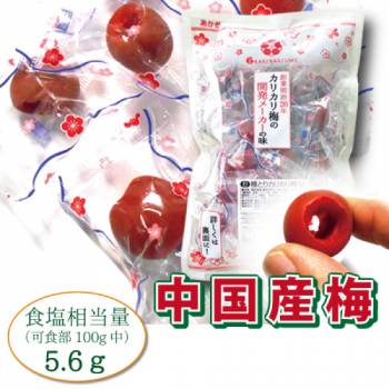 赤城フーズ 種とりカリカリ梅 1袋 230g（約27粒） 大粒 業務用 熱中症対策 種なし 種取り